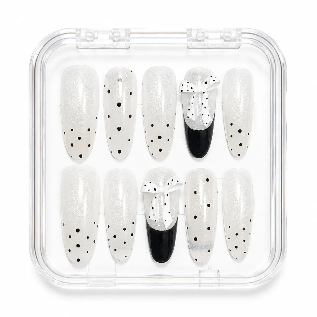 Polka Dot Coffin – Mẫu Nailbox Sỉ Thiết Kế Thủ Công