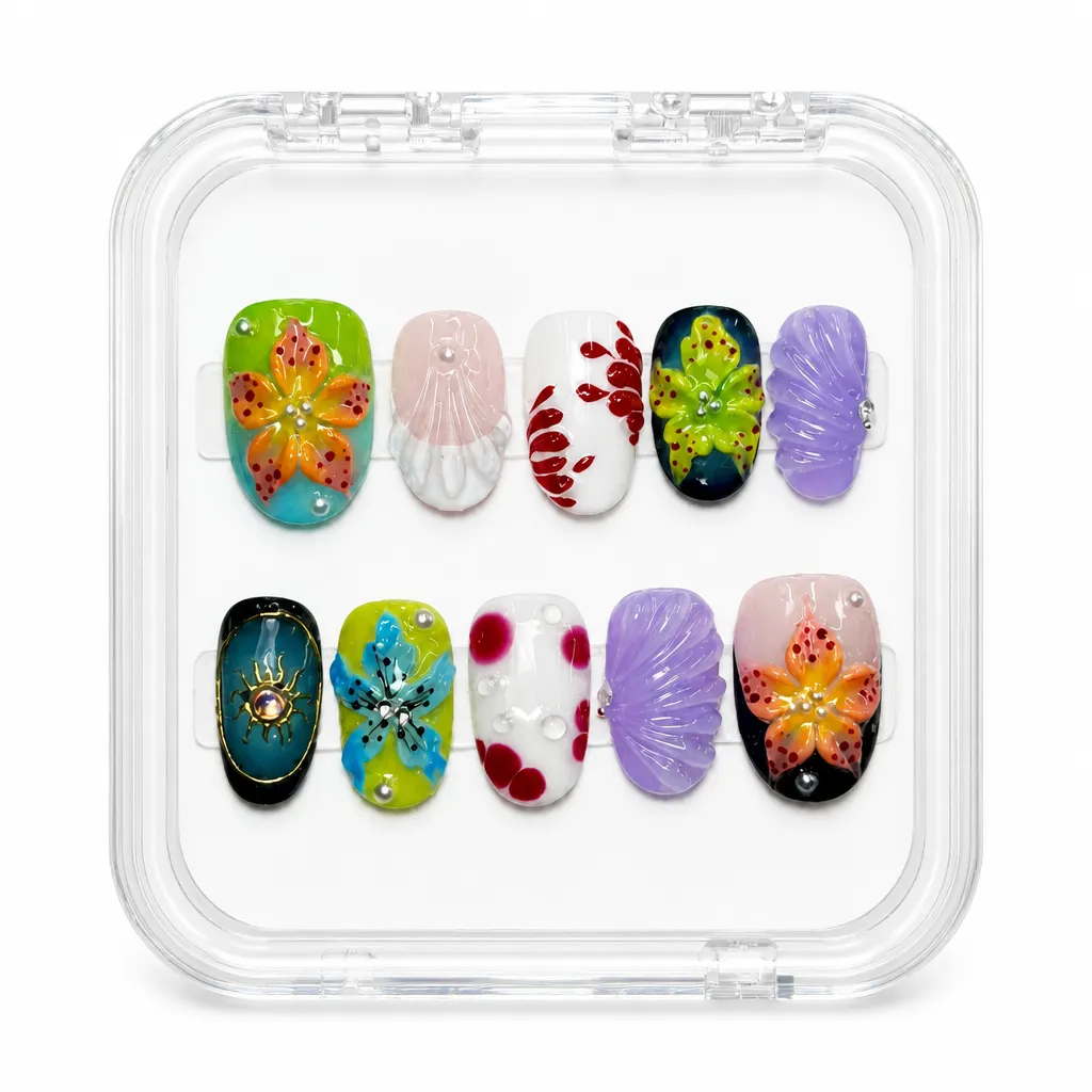 Purple Botanical Luxe – Xưởng gia công Nailbox Sỉ thủ công