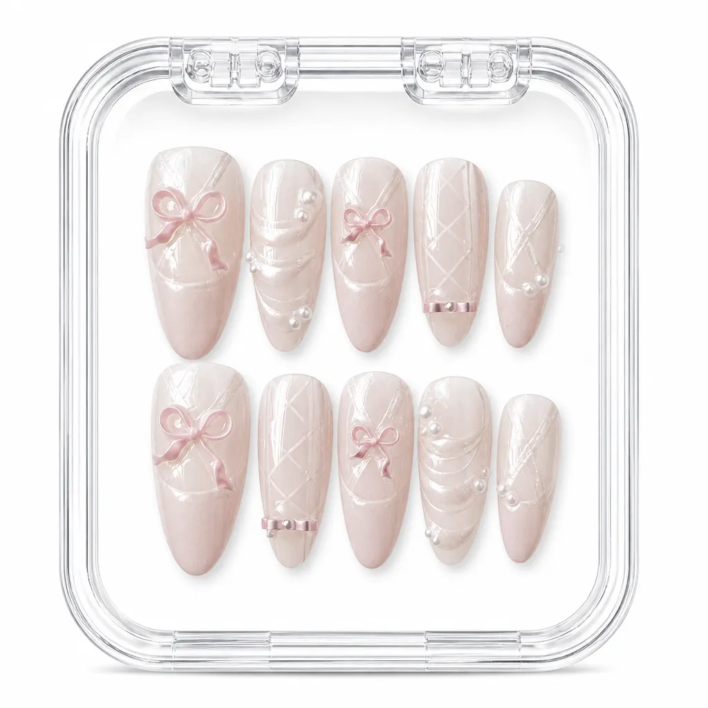 Quilted Ballerina Blush – Xưởng gia công Nailbox Sỉ thủ công