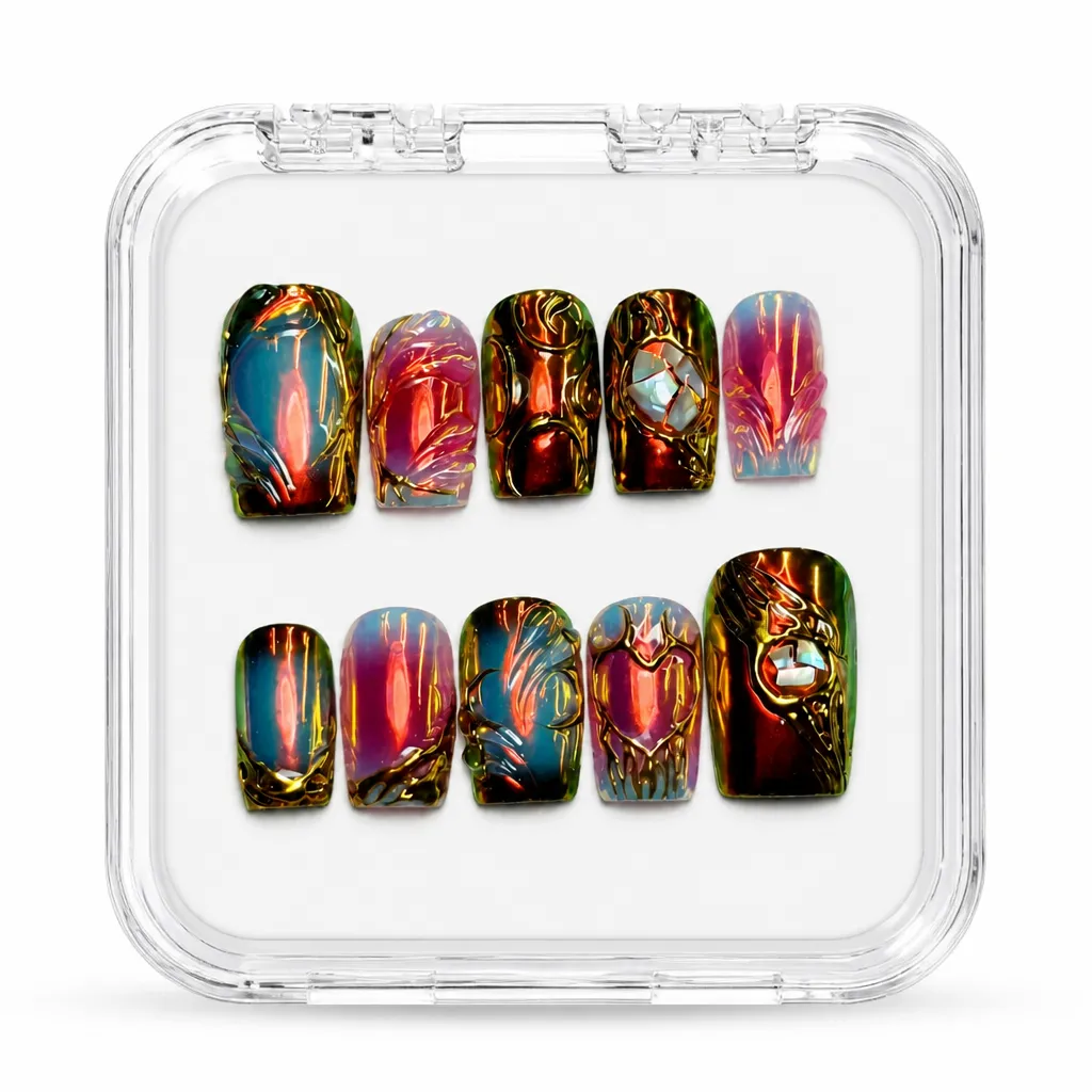 Red Chromatic Luxe – Xưởng gia công Nailbox Sỉ thủ công