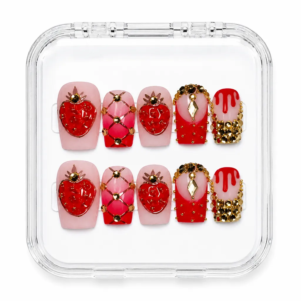 Red Crimson Luxe – Xưởng gia công Nailbox Sỉ thủ công