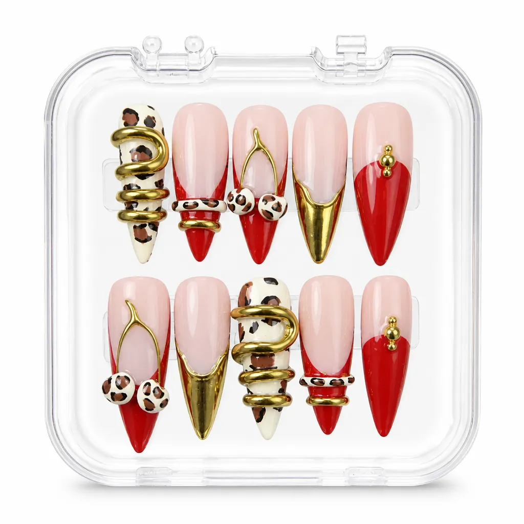 Red Serpent Glamour – Xưởng gia công Nailbox Sỉ thủ công