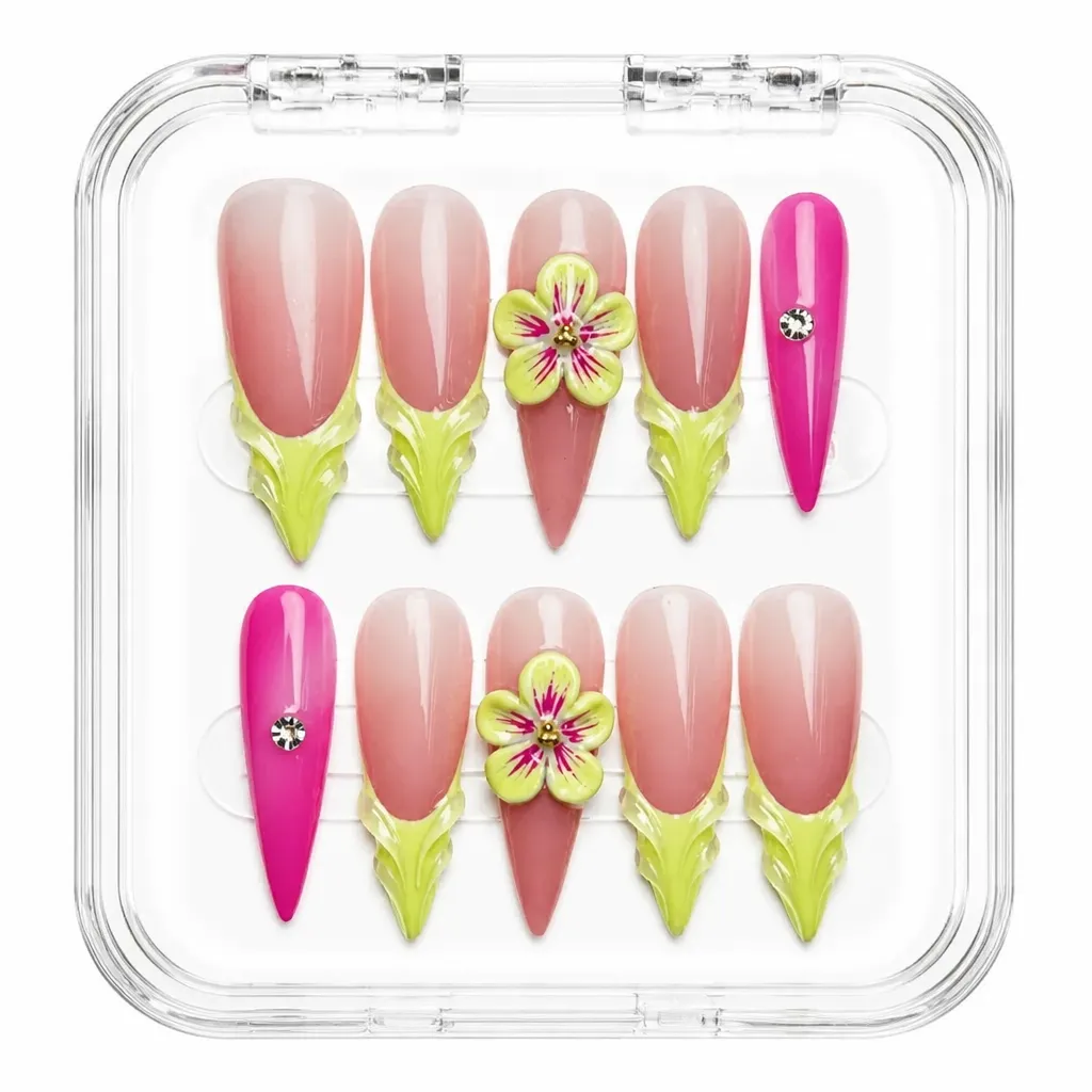 Rose Botanical Blush – Xưởng gia công Nailbox Sỉ thủ công