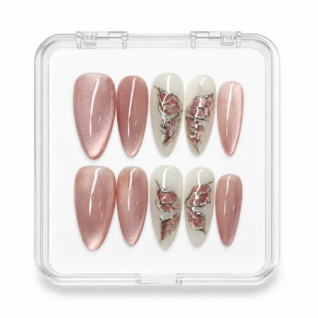 Rose Butterfly – Mẫu Nailbox Sỉ Thiết Kế Thủ Công