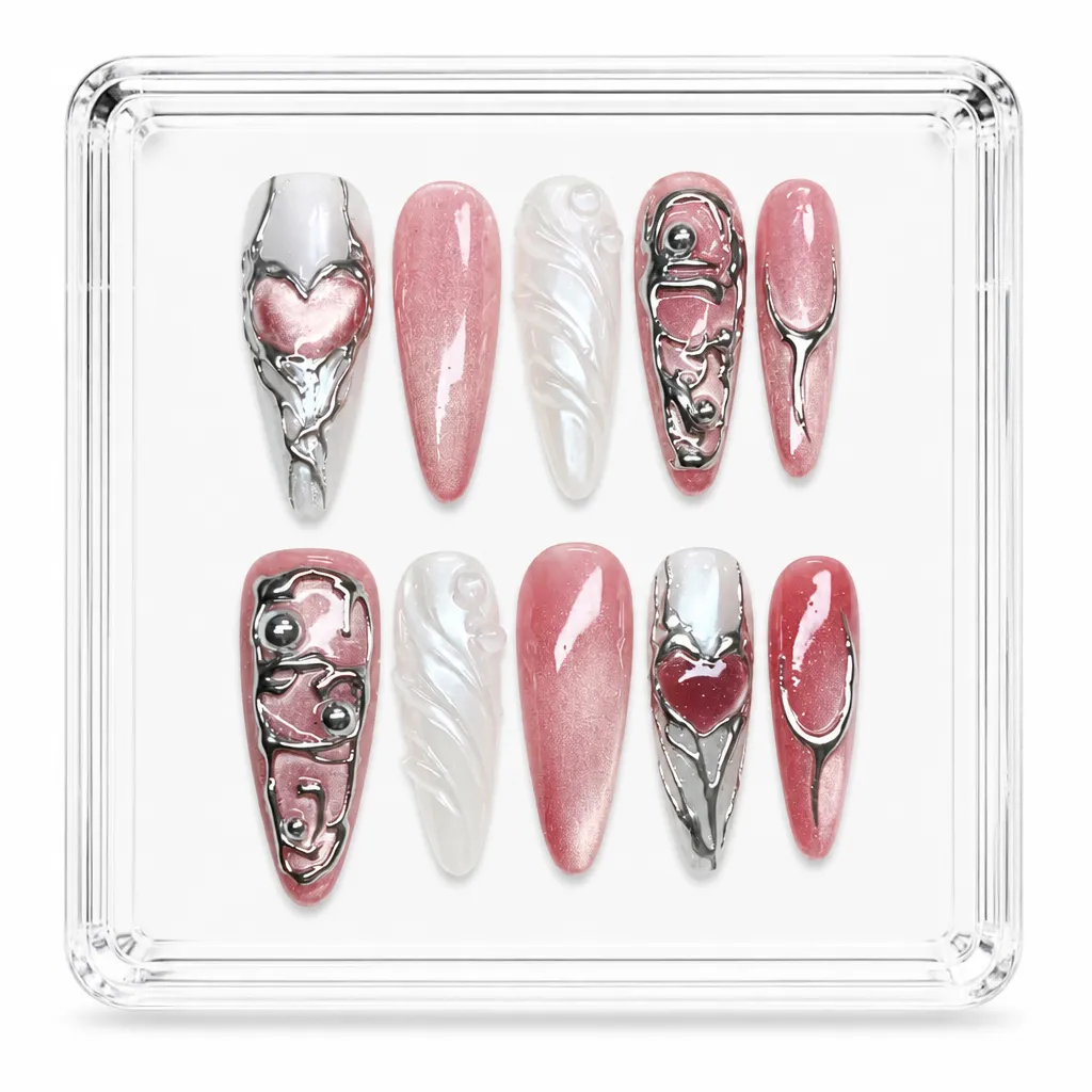 Rose Cat-Eye Cyber – Xưởng gia công Nailbox Sỉ thủ công