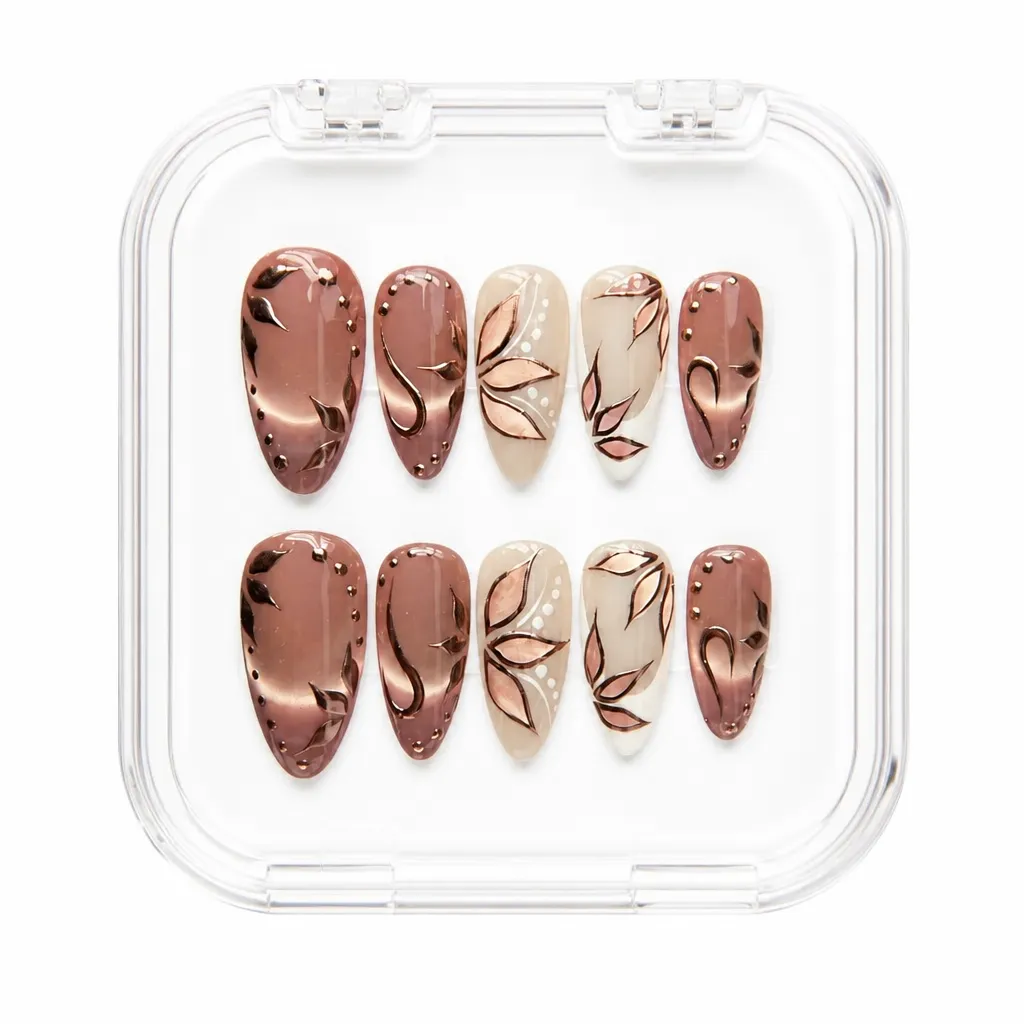Rose Gold Flora – Xưởng gia công Nailbox Sỉ thủ công