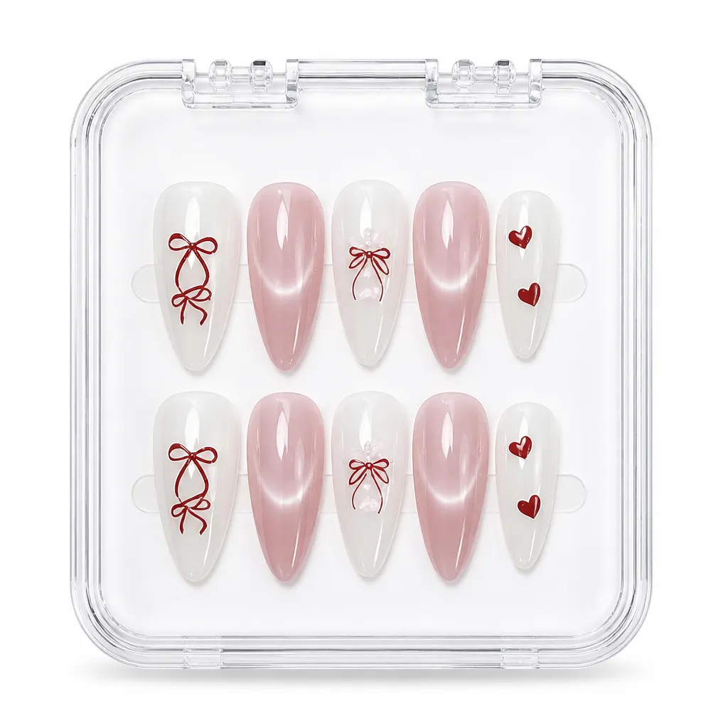 Rose Petal Elegance – Xưởng gia công Nailbox Sỉ thủ công