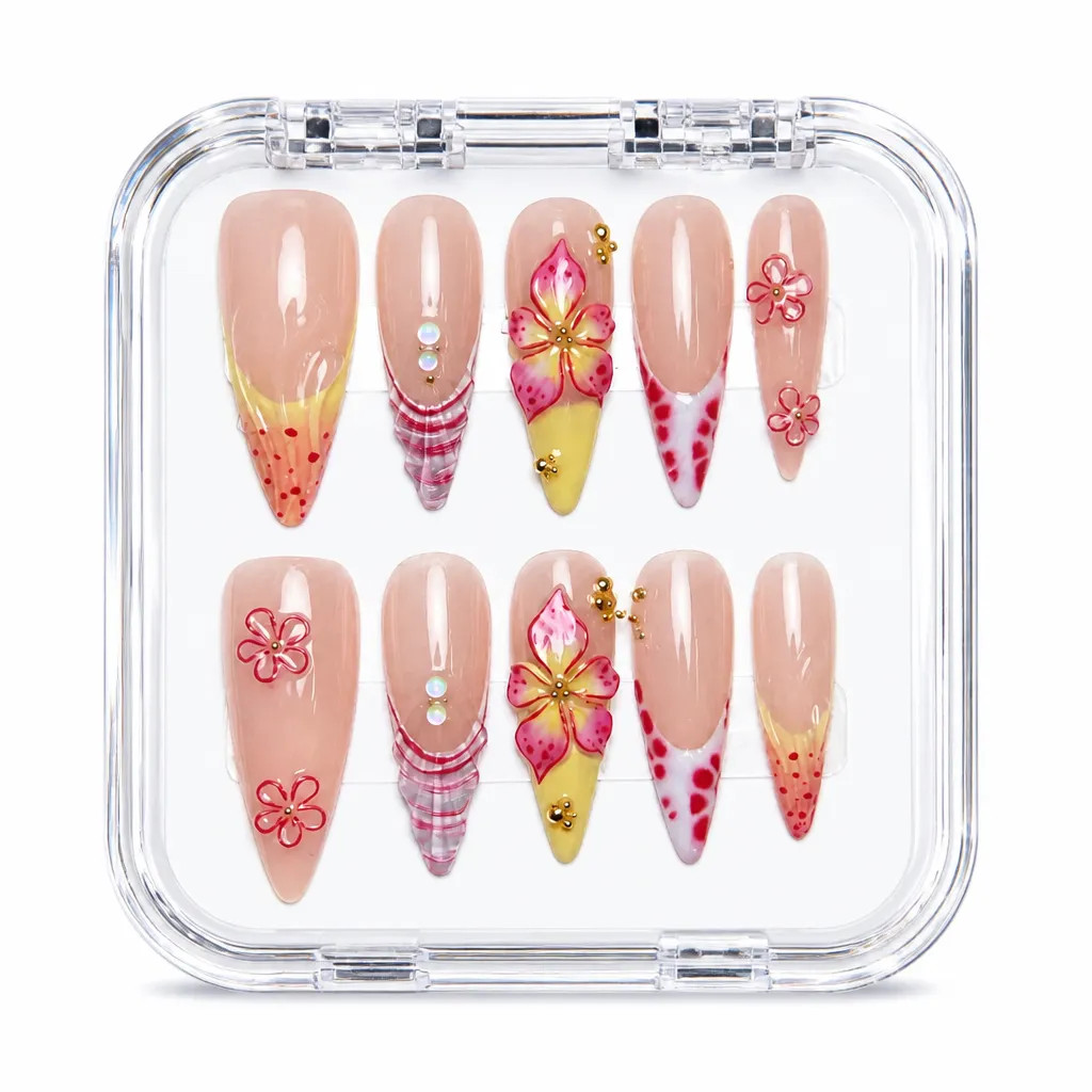 Rosé Plaid Luxe – Xưởng gia công Nailbox Sỉ thủ công