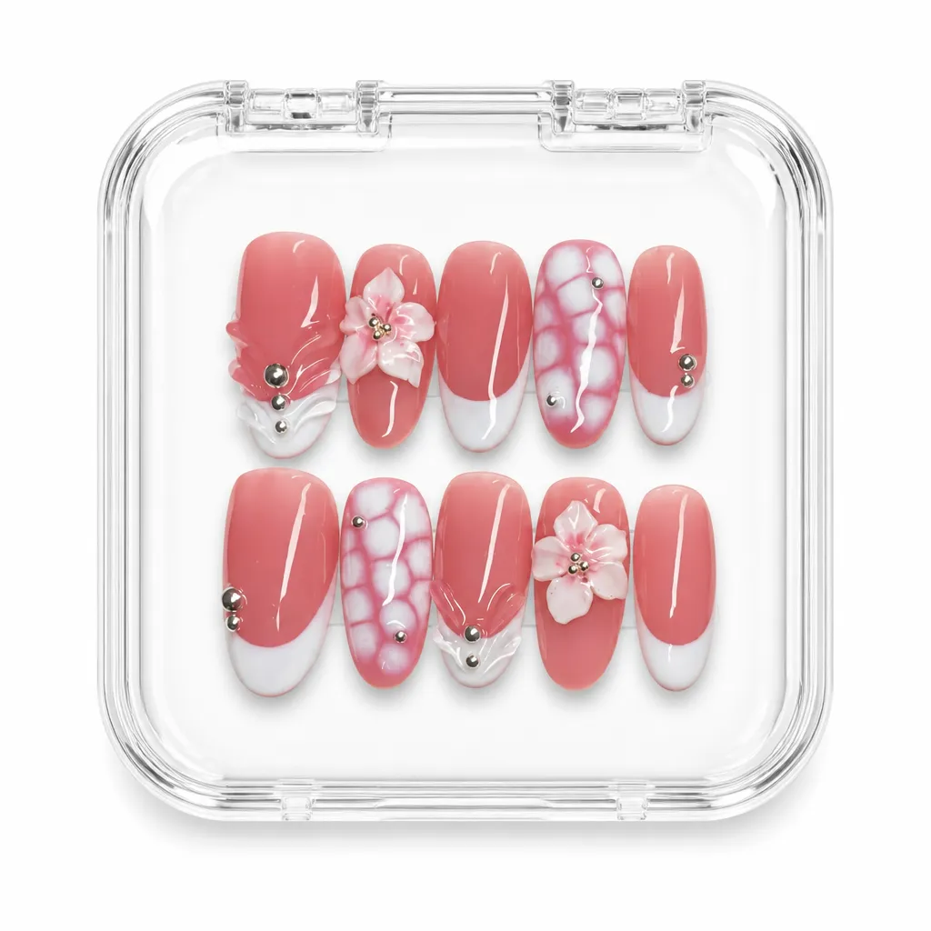Rose Quartz Blossom – Xưởng gia công Nailbox Sỉ thủ công