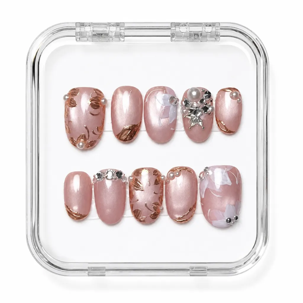 Rose Quartz Luxe – Xưởng gia công Nailbox Sỉ thủ công