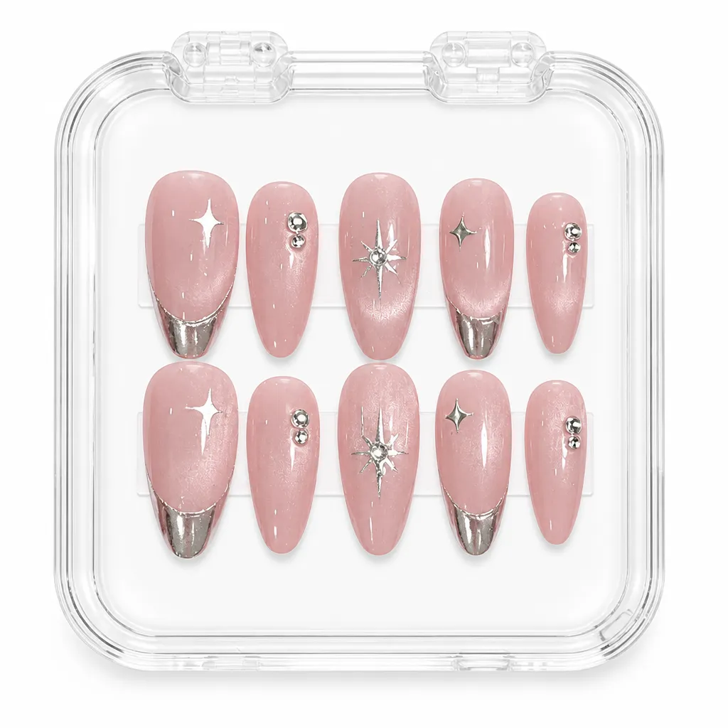 Rose Stardust Glow – Xưởng gia công Nailbox Sỉ thủ công