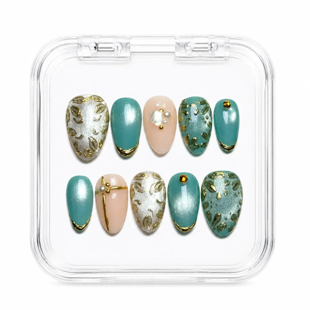 Royal Emerald Luxe – Xưởng gia công Nailbox Sỉ thủ công