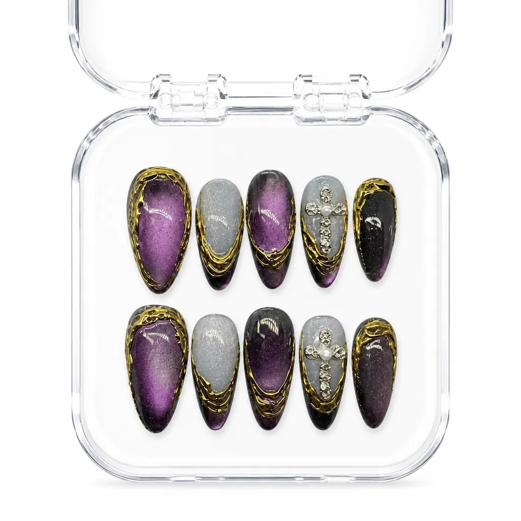 Royal Purple Cat-Eye – Xưởng gia công Nailbox Sỉ thủ công