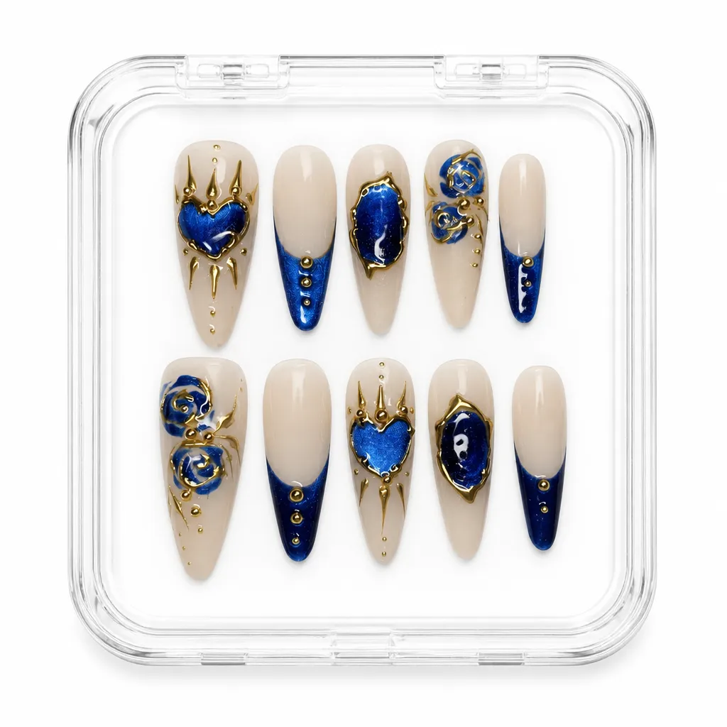 Royal Sapphire Ornate – Xưởng gia công Nailbox Sỉ thủ công