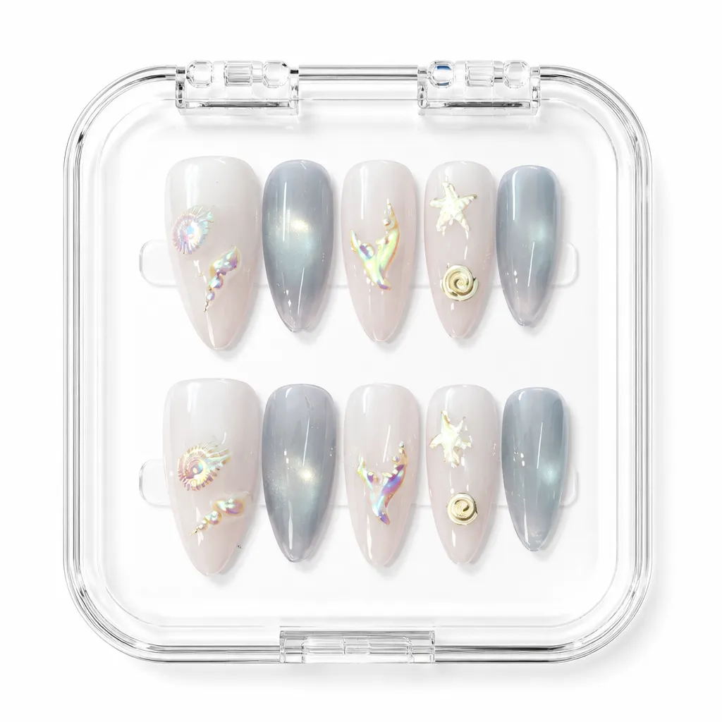 Sage Celestial Bloom – Xưởng gia công Nailbox Sỉ thủ công