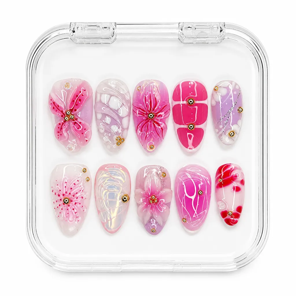 Sakura Bloom Luxe – Xưởng gia công Nailbox Sỉ thủ công