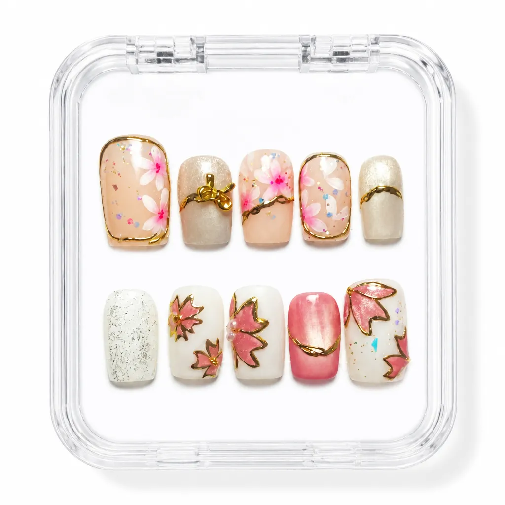 Sakura Blossom Elegance – Xưởng gia công Nailbox Sỉ thủ công