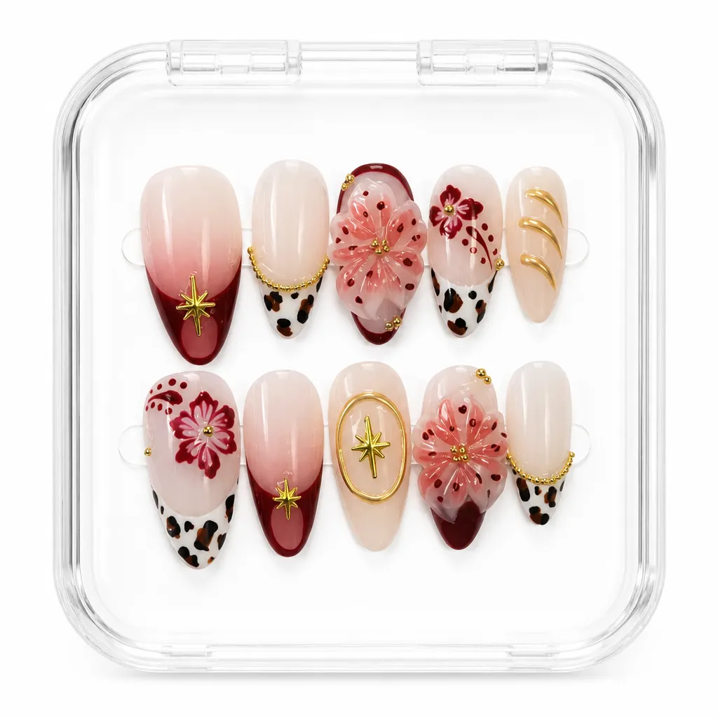 Sakura Luxe Almond – Xưởng gia công Nailbox Sỉ thủ công