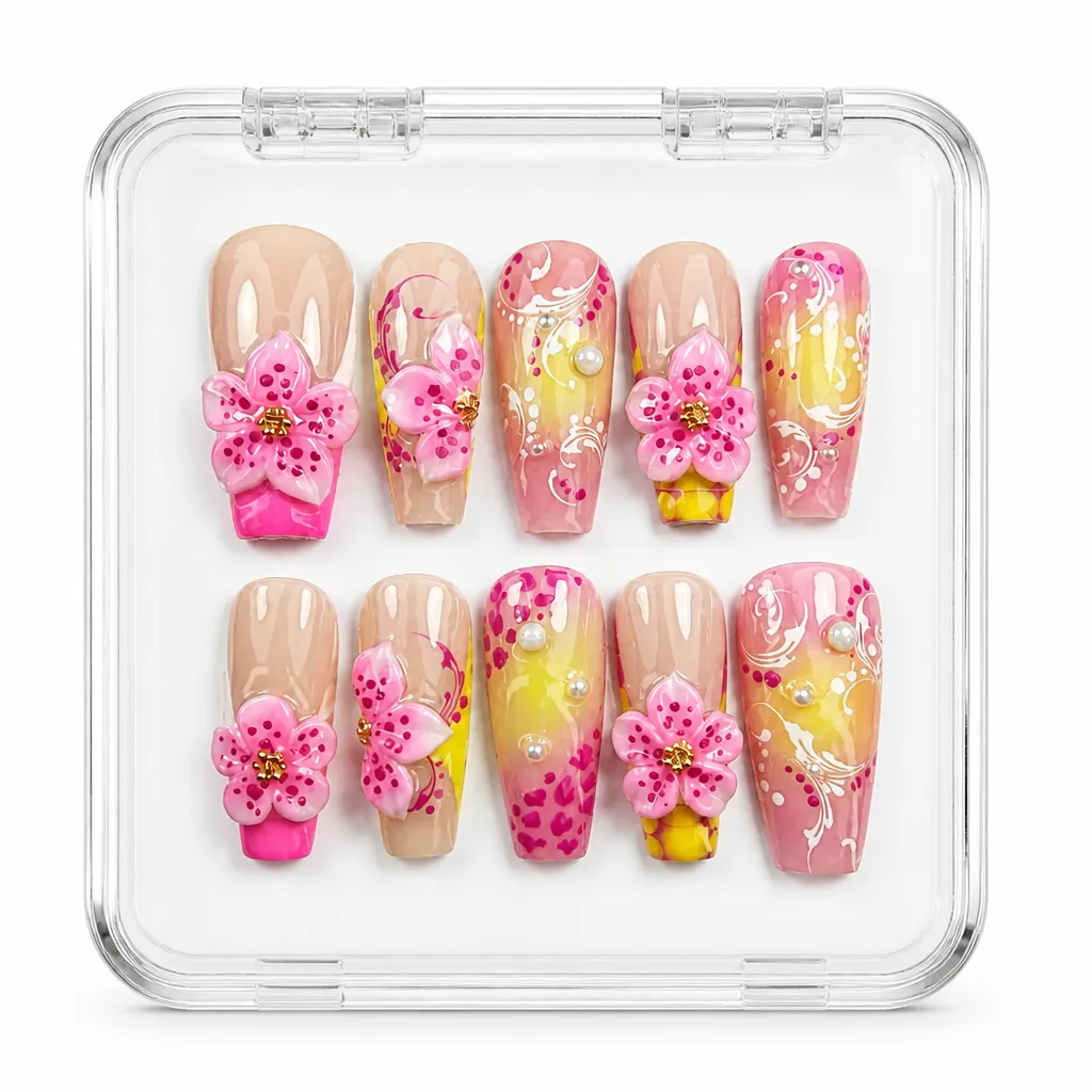 Sakura Luxe Blooms – Xưởng gia công Nailbox Sỉ thủ công