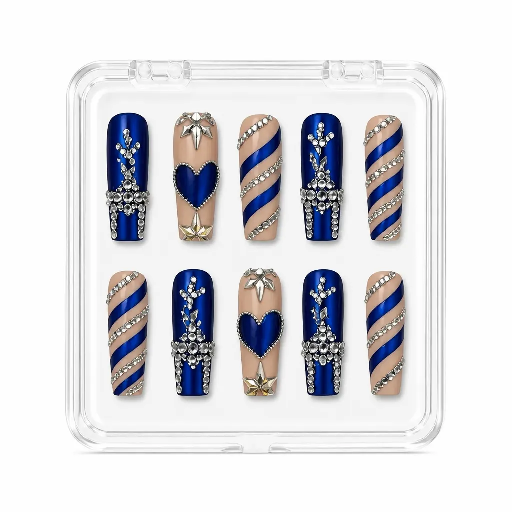 Sapphire Luxe Stripes – Xưởng gia công Nailbox Sỉ thủ công