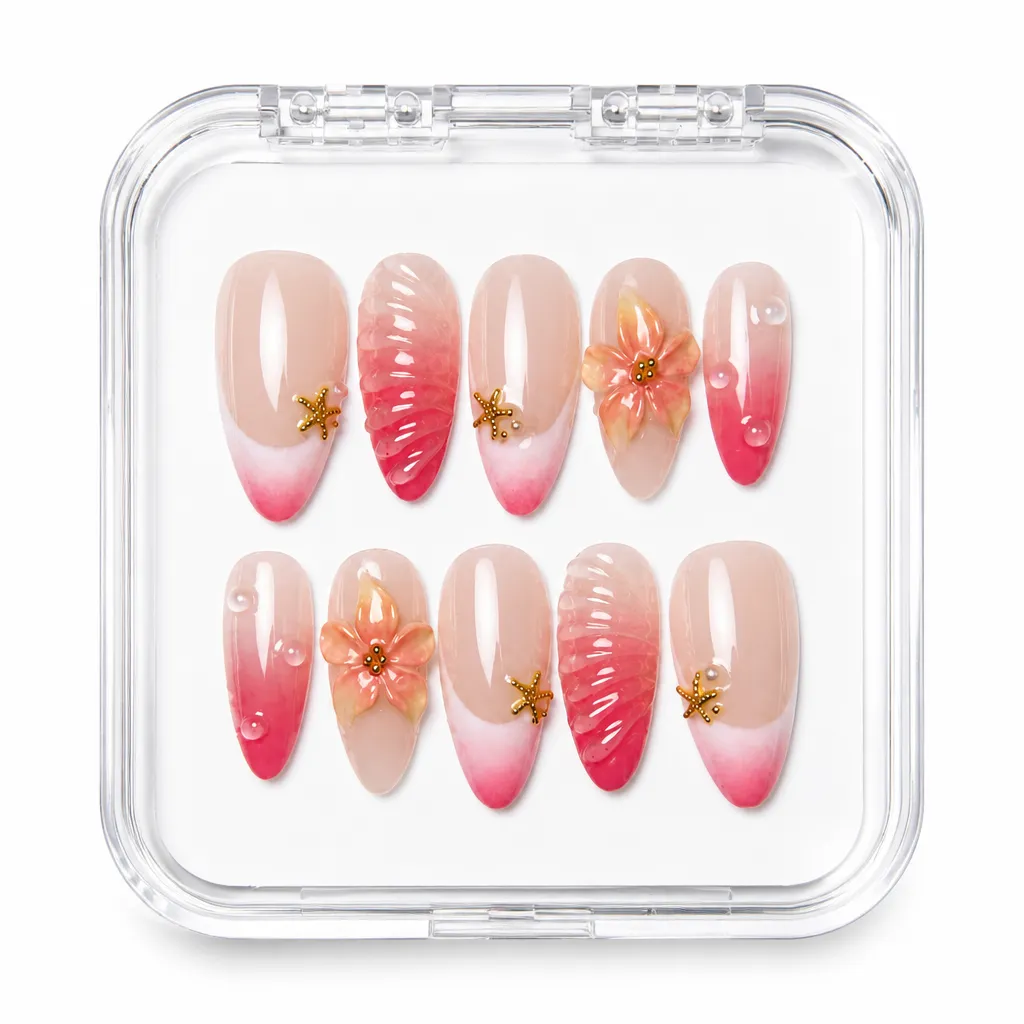 Satin Blossom Elegance – Xưởng gia công Nailbox Sỉ thủ công