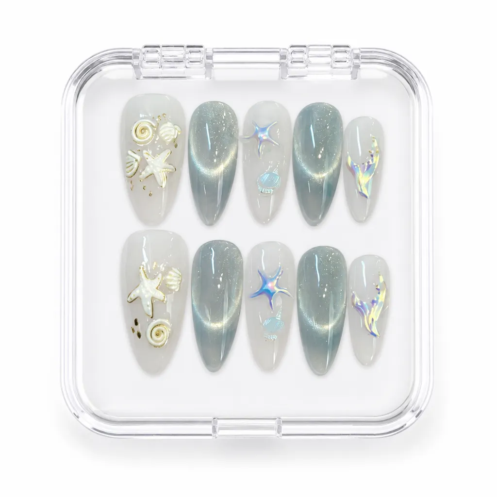 Satin Celestial Elegance – Xưởng gia công Nailbox Sỉ thủ công