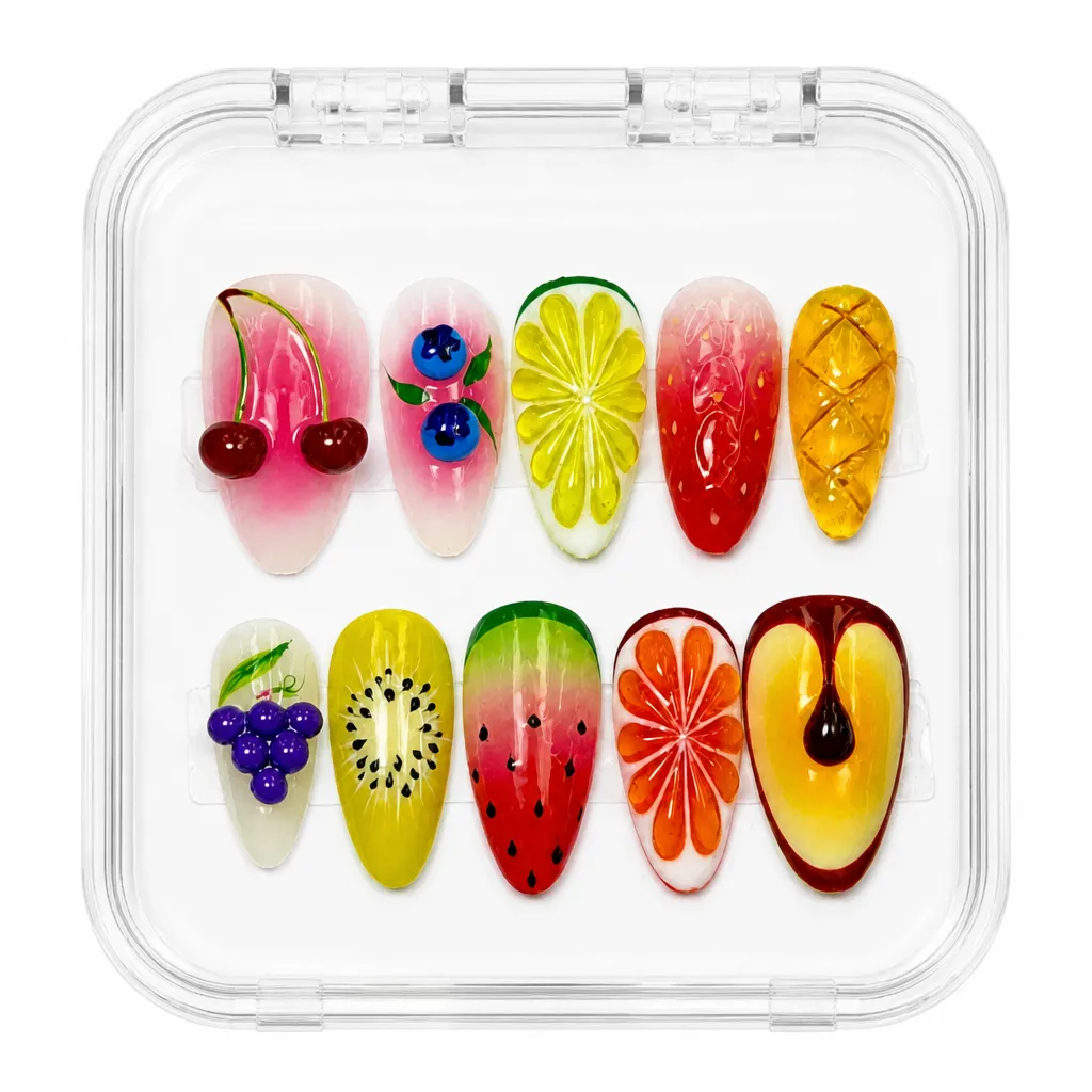 Satin Citrus Luxe – Xưởng gia công Nailbox Sỉ thủ công