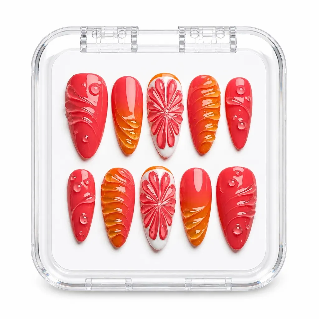 Satin Crimson Blossom – Xưởng gia công Nailbox Sỉ thủ công