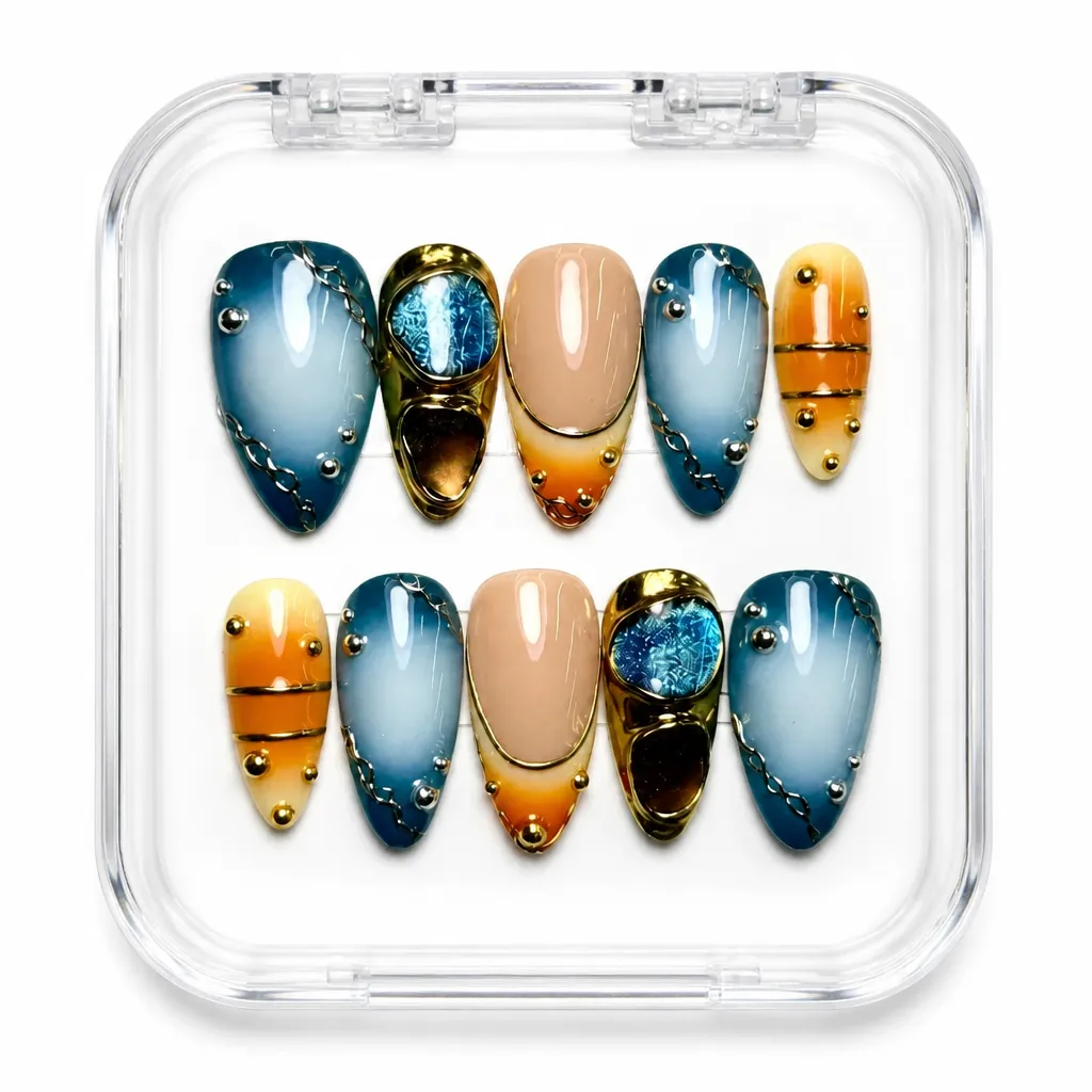 Satin Midnight Luxe – Xưởng gia công Nailbox Sỉ thủ công