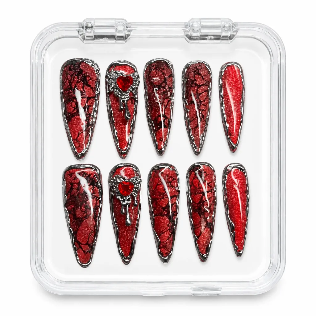 Scarlet Crimson Heart – Xưởng gia công Nailbox Sỉ thủ công
