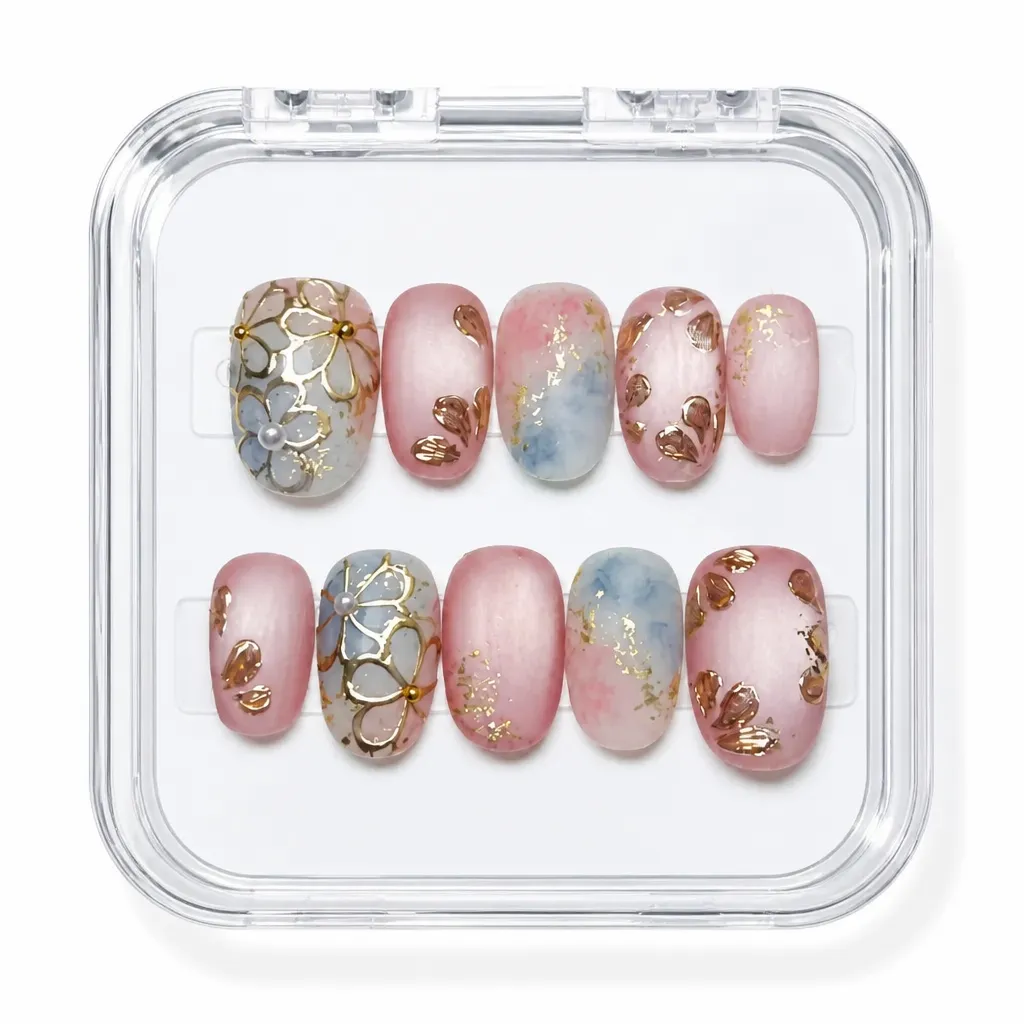 Seascape Blush – Xưởng gia công Nailbox Sỉ thủ công