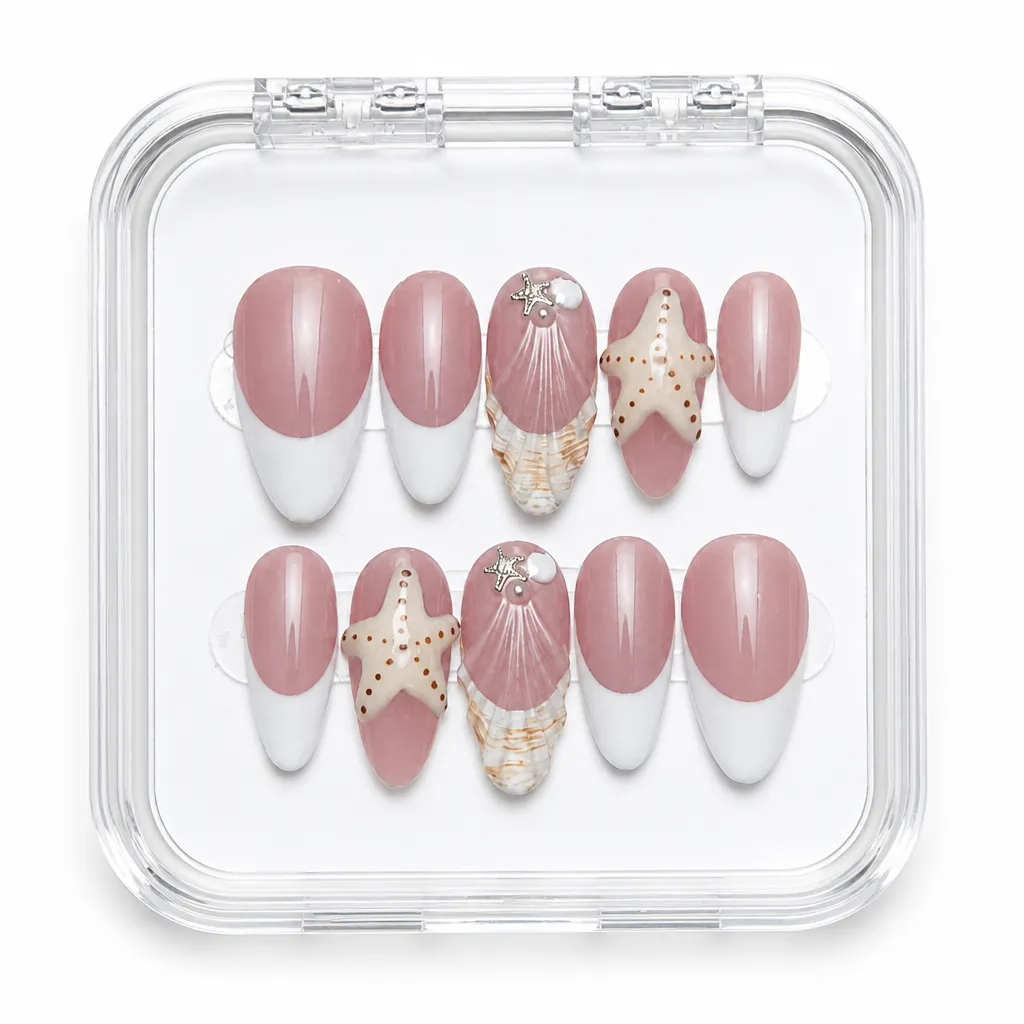 Seashell Elegance – Xưởng gia công Nailbox Sỉ thủ công
