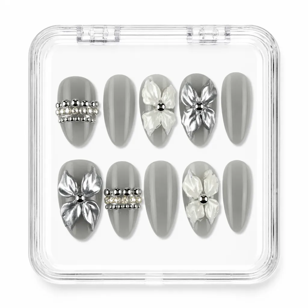 Silver Blossom Dream – Xưởng gia công Nailbox Sỉ thủ công