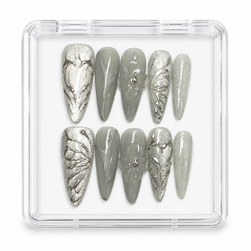 Silver Butterfly Dream – Xưởng gia công Nailbox Sỉ thủ công