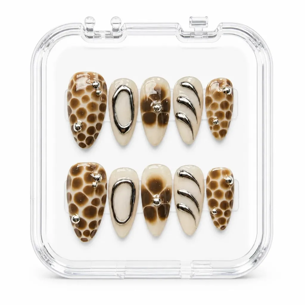 Silver Leopard Luxe – Xưởng gia công Nailbox Sỉ thủ công