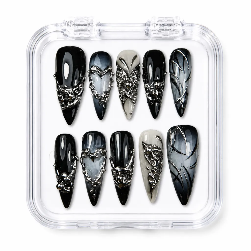 Silver Noir Edge – Xưởng gia công Nailbox Sỉ thủ công
