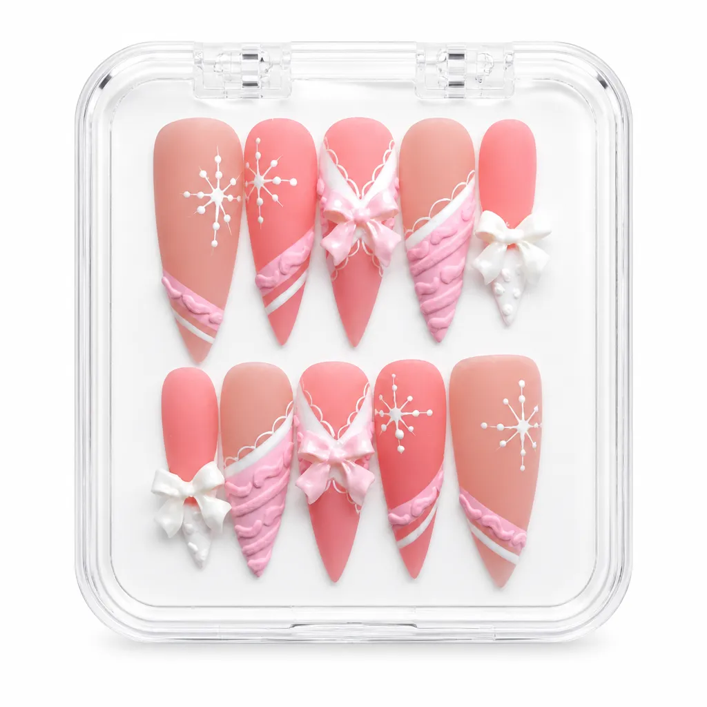 Snowflake Ribbon – Xưởng gia công Nailbox Sỉ thủ công