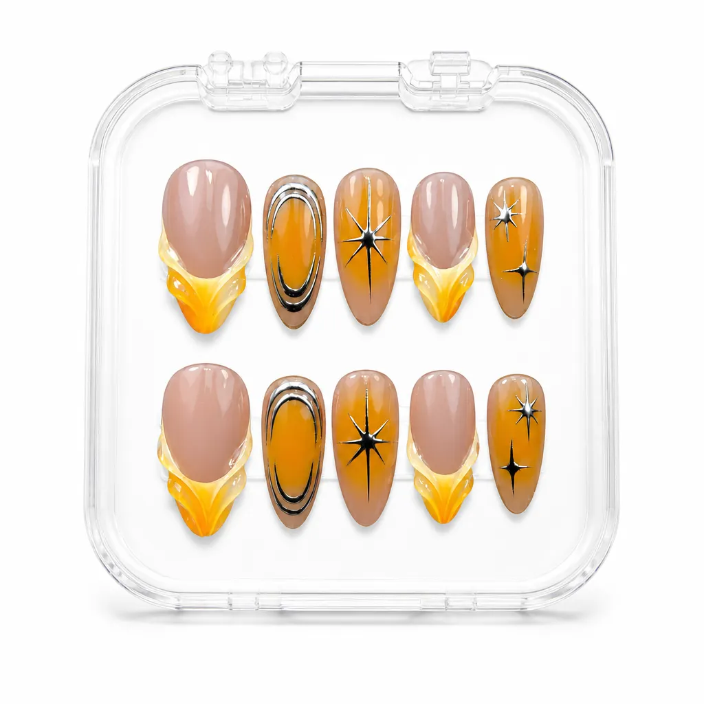 Solar Flare Starburst – Xưởng gia công Nailbox Sỉ thủ công