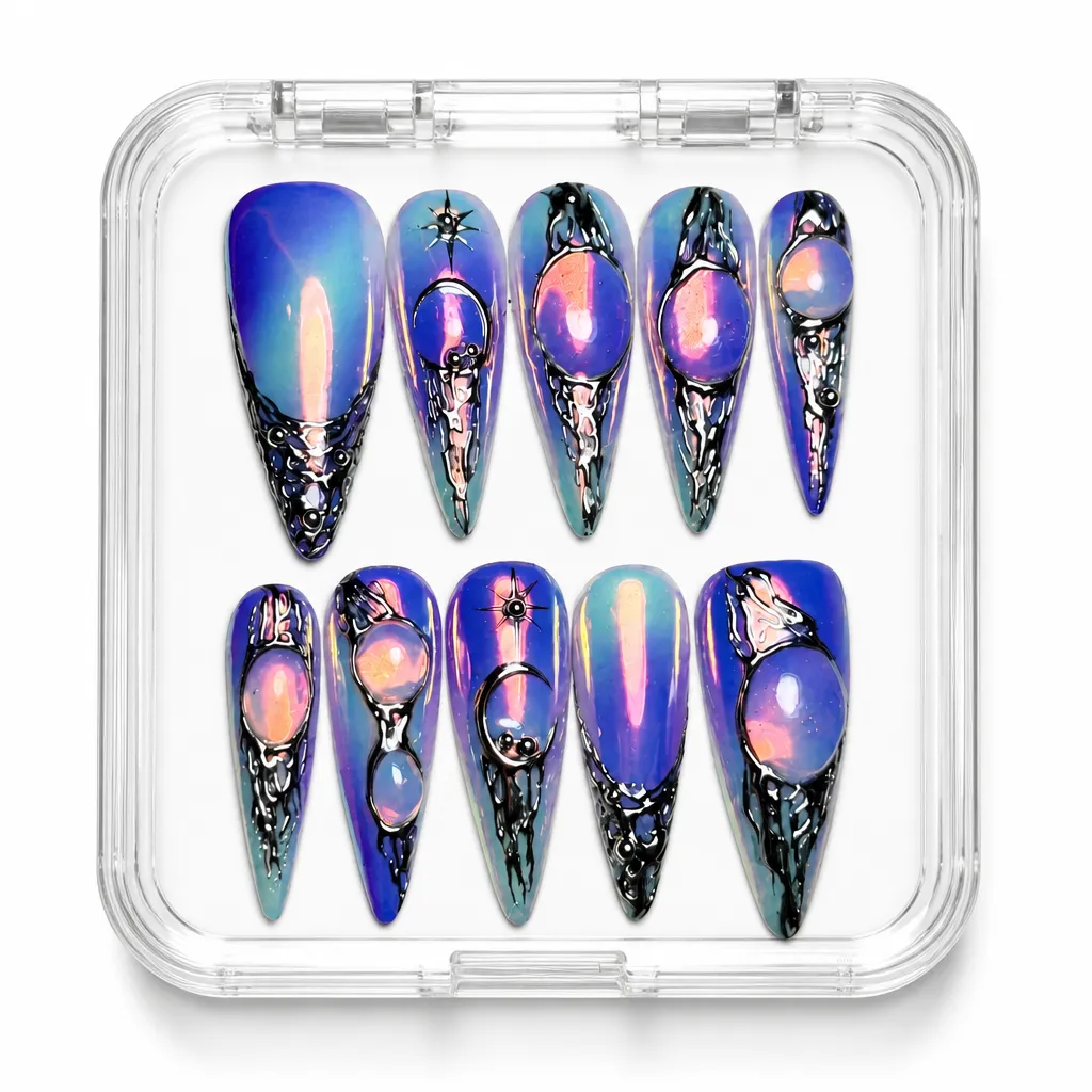 Sparkle Cosmic Aurora – Xưởng gia công Nailbox Sỉ thủ công