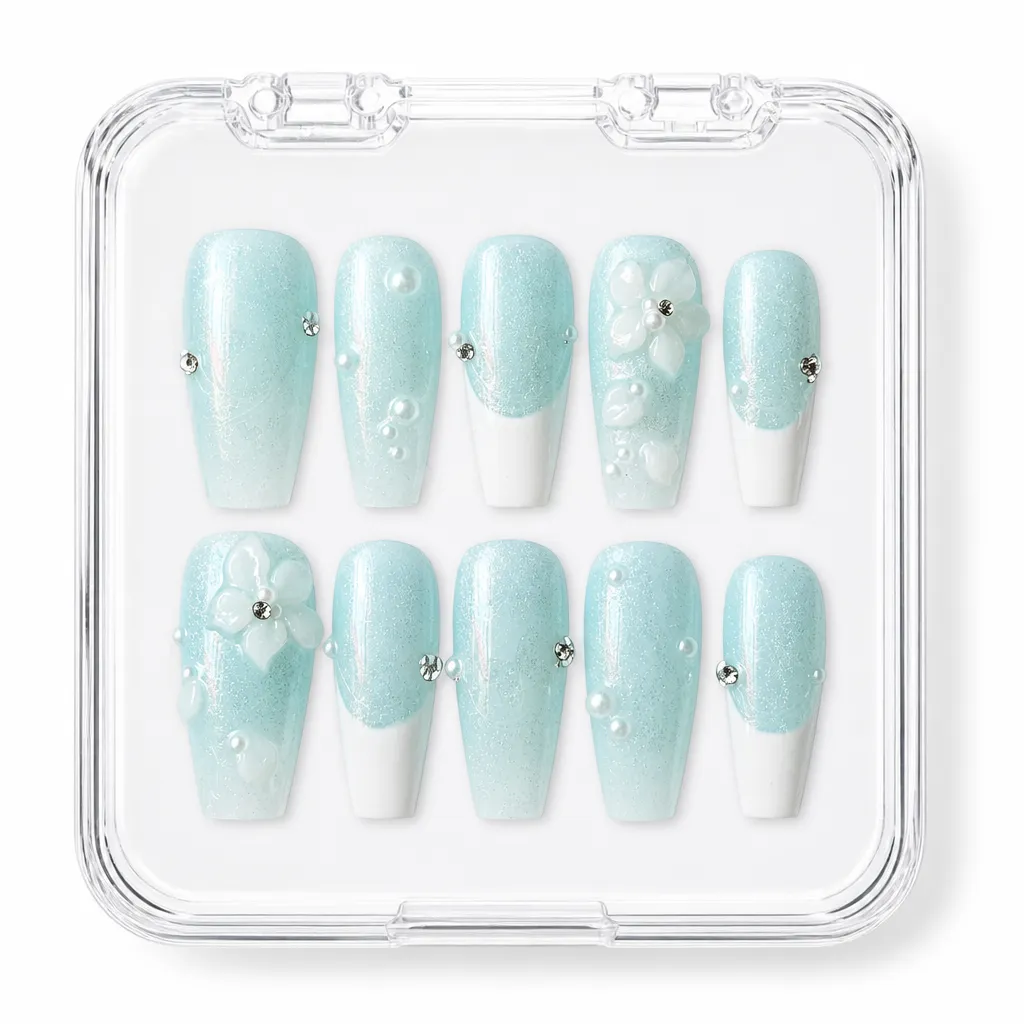 Sparkling Ocean Breeze – Xưởng gia công Nailbox Sỉ thủ công