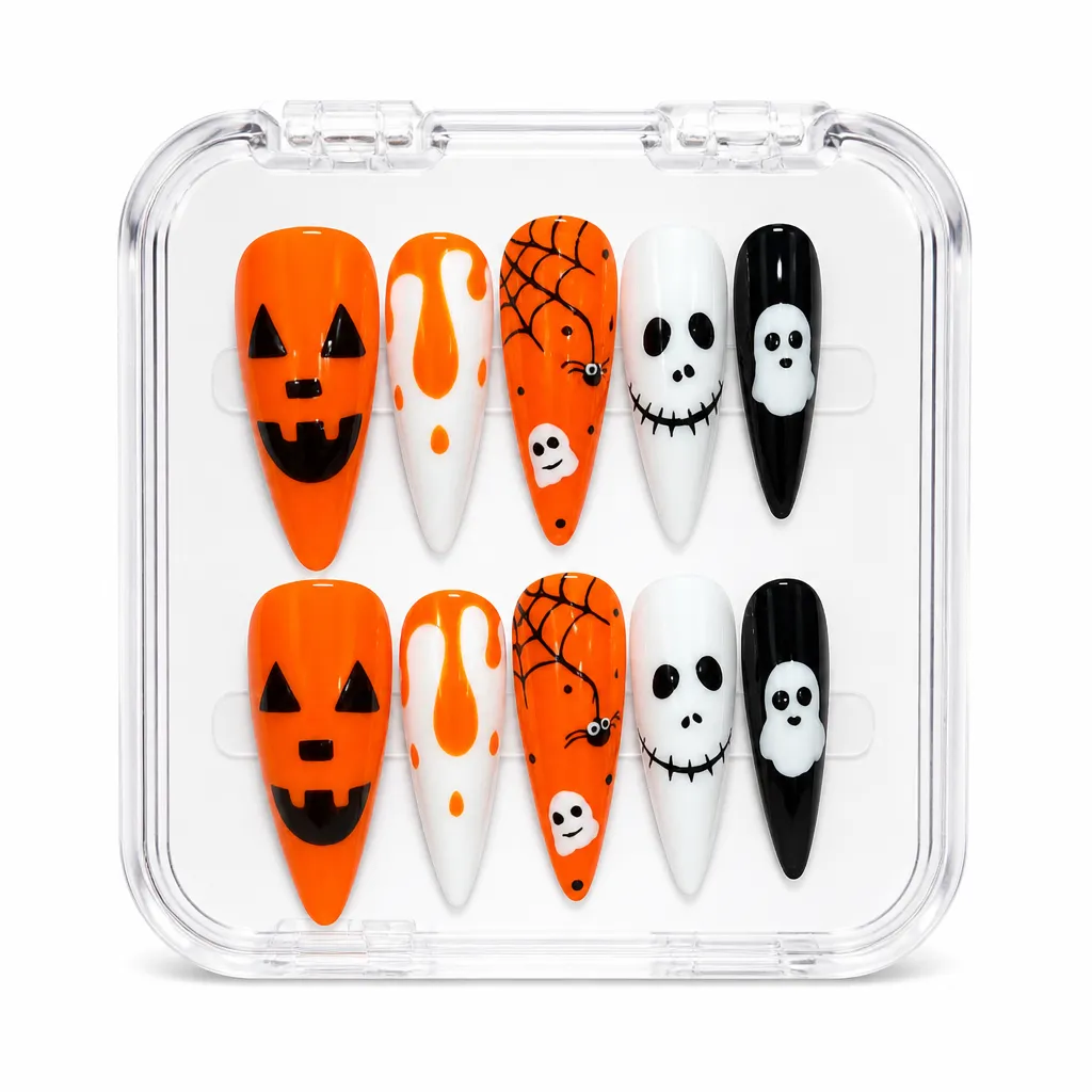 Spooky Season – Mẫu Nailbox Sỉ Thiết Kế Thủ Công