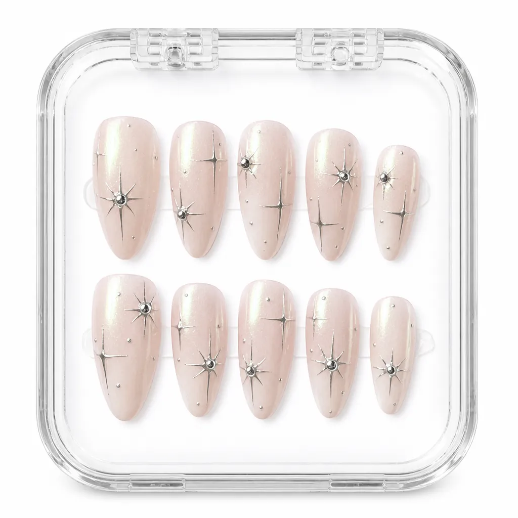 Starlit Aurora Dream – Mẫu Nailbox Sỉ Thiết Kế Thủ Công
