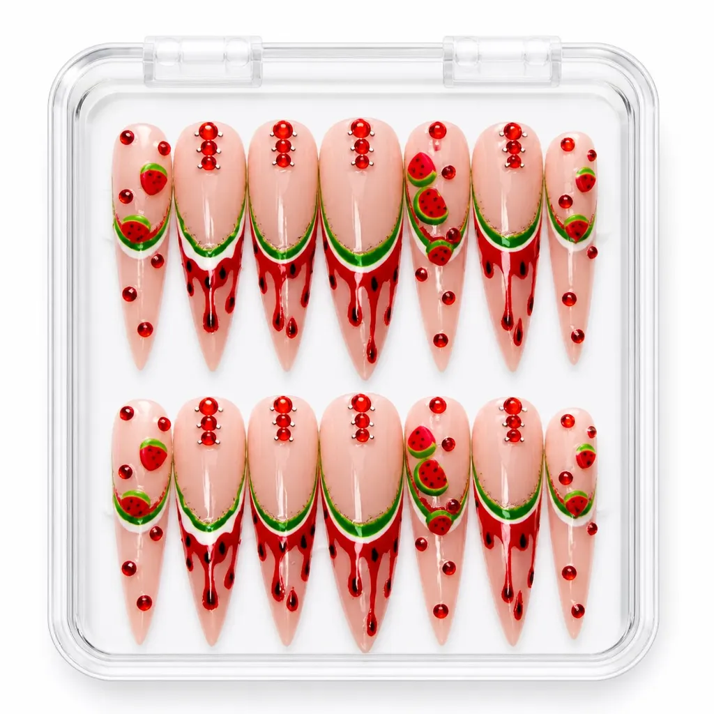 Strawberry Bliss – Xưởng gia công Nailbox Sỉ thủ công