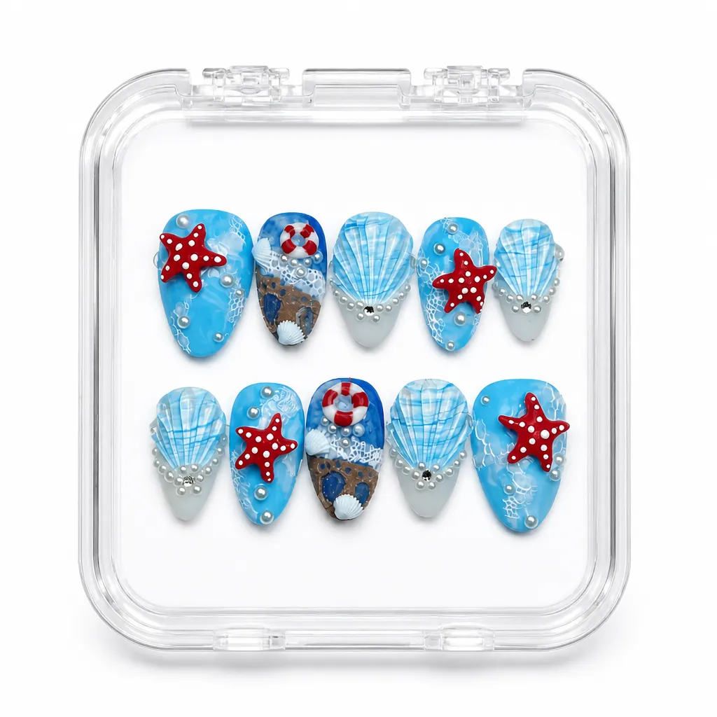Summer Beach Vacation – Mẫu Nailbox Sỉ Thiết Kế Thủ Công