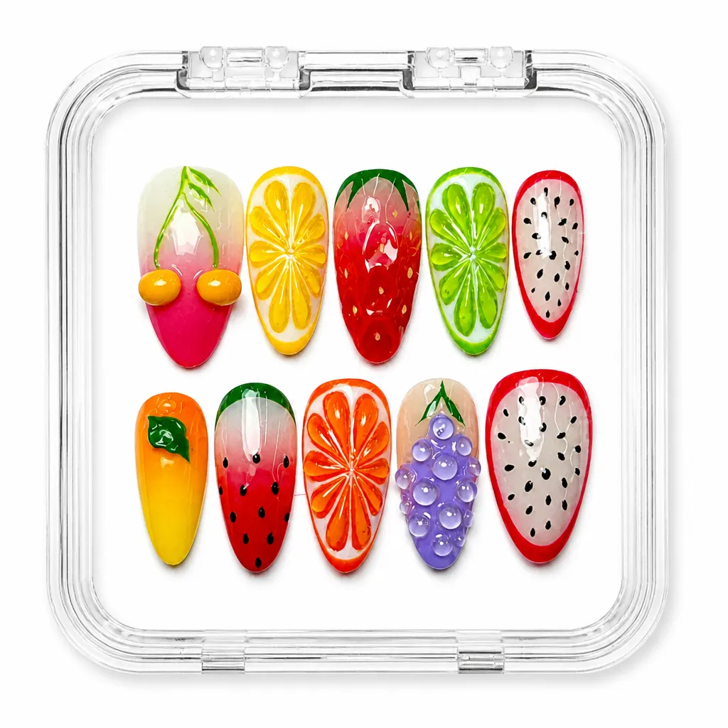 Summer Citrus Splash – Xưởng gia công Nailbox Sỉ thủ công