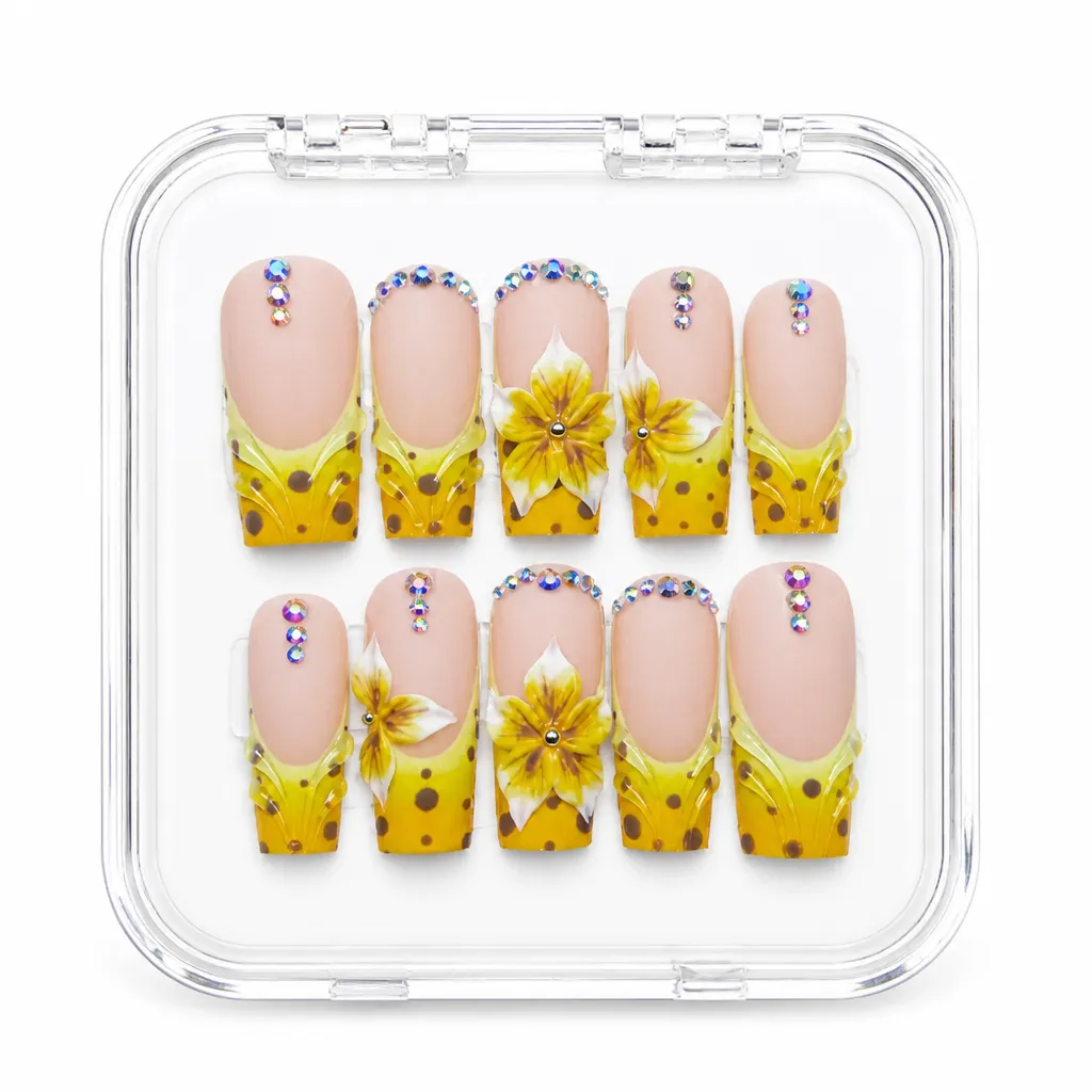 Sunflower Serenity – Xưởng gia công Nailbox Sỉ thủ công