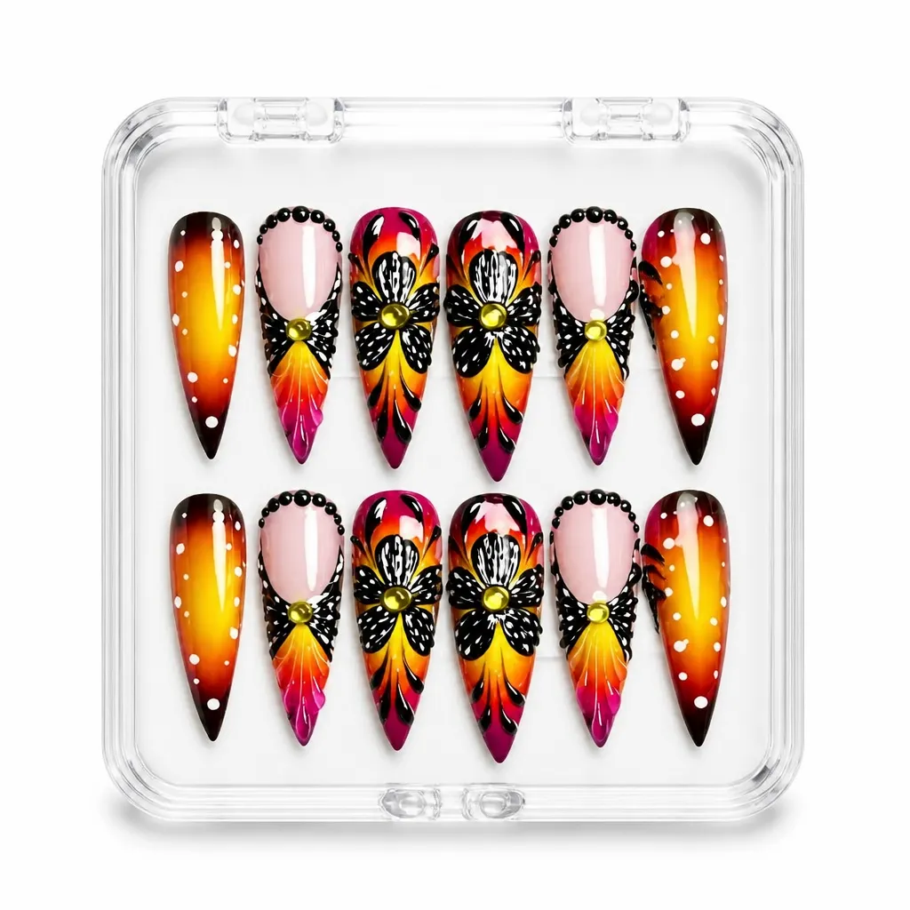 Sunset Blaze – Xưởng gia công Nailbox Sỉ thủ công