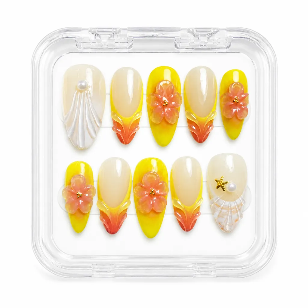 Sunset Bloom – Xưởng gia công Nailbox Sỉ thủ công