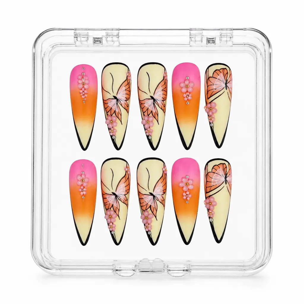Sunset Bloom – Xưởng gia công Nailbox Sỉ thủ công