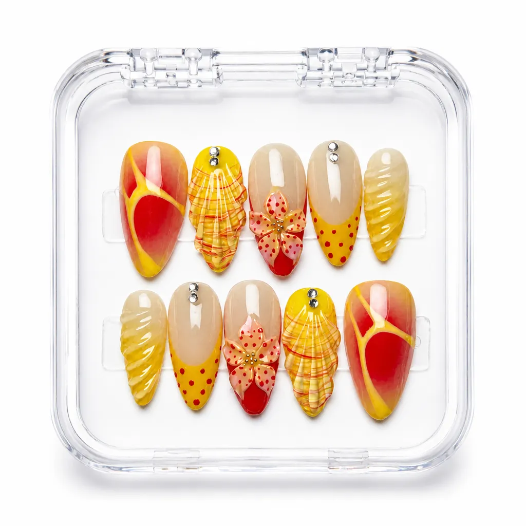Sunset Geometry – Xưởng gia công Nailbox Sỉ thủ công